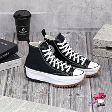 球鞋補習班 CONVERSE RUN STAR HIKE 黑白 膠底 男女 高筒 厚底 增高 鋸齒 休閒 166800C 價格比較,價格查詢,歷史價格詳細信息