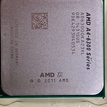 AMD A4-6300 FM2腳位 雙核心 雙執行序 內建顯示 速度3.7G L2=1M 64位元 32奈米 65W 歷史價格詳細信息