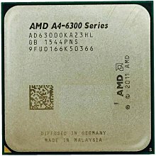 AMD A4-6300 FM2腳位 雙核心 雙執行序 內建顯示 速度3.7G L2=1M 64位元 32奈米 65W 歷史價格詳細信息