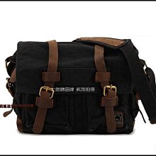 黑色帆布側背包   AMINAH~【am-0272】 歷史價格詳細信息