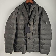 Prada 羽絨背心 外套 馬甲 ，胸前經典三角標點綴盡顯低調高級，時尚大方版型，背後壓膠工藝，帥氣！黑色 歷史價格詳細信息