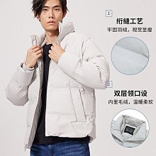 evi's李維斯男士冬季中長款連帽保暖羽絨服純色百搭A-名流 歷史價格詳細信息