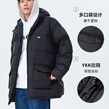 evi's李維斯男士冬季中長款連帽保暖羽絨服純色百搭A-名流 歷史價格詳細信息