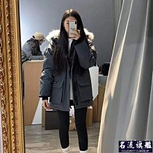 帶芯片遠征款 款大鵝羽絨服男防寒石墨灰狼毛中長情羽絨服女-名流 歷史價格詳細信息