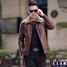 冬季新款男士皮衣皮夾克羽絨服短款狐貍毛領青年修身休閑外套-毛毛男裝 歷史價格詳細信息