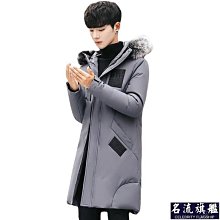 新款羽絨服男中長款韓版修身保暖加厚青年男士大毛領外套時尚YBBE 歷史價格詳細信息