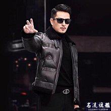 秋冬新款皮毛一體 男士加絨皮衣中長款 PU皮夾克男  男式外套批-毛毛男裝 歷史價格詳細信息