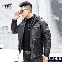 冬季新款男士皮衣皮夾克羽絨服短款狐貍毛領青年修身休閑外套-毛毛男裝 歷史價格詳細信息