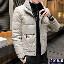 冬季新款潮流羽絨服男短版連帽外套男士工裝素色羽絨外套 歷史價格詳細信息