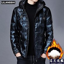 韓版亮面羽絨服男士短款潮流帥氣時尚加厚冬裝新款立領潮牌外套-名流 歷史價格詳細信息