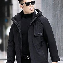 冬季羽絨服男時尚毛領連帽大衣保暖白鴨羽絨服休閒2022男士女士羽絨服EQOX KN5H 歷史價格詳細信息