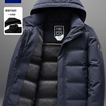 熱買好貨喬丹運動羽絨服男冬季新款男士石墨烯保暖連帽中長款防風外套-名流 歷史價格詳細信息