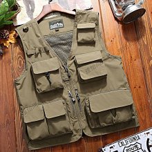 戶外多口袋工裝馬甲男攝影師釣魚背心定製工作服志願者馬夾 歷史價格詳細信息