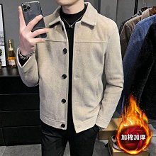 港風百搭 休閒毛呢外套 呢料外套夾克英倫風外套 毛呢大衣 P9 外套男新款秋冬季短版毛呢大衣潮-時尚男裝 歷史價格詳細信息