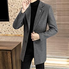 防風外套呢料夾克毛毛呢外套男士西裝秋冬季加棉加厚小西裝領潮流短版呢大衣男 歷史價格詳細信息