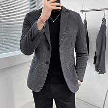 男士毛呢外套 毛呢西裝男 西裝外套 商務西裝 西裝領男士毛呢外套春秋季新款韓版休閒時尚短版毛呢大衣外套男潮-時尚男裝 歷史價格詳細信息