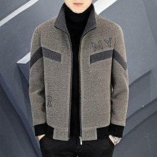 男士夾克外套   男士緊身外套短版毛呢大衣秋冬新款潮流休閒加厚毛呢風衣夾克 歷史價格詳細信息