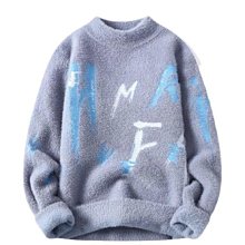 水貂絨毛衣男士半高領打底衫2023秋冬季加厚男裝衫保暖冬裝上衣服男裝毛衣 男士針織衫 歷史價格詳細信息