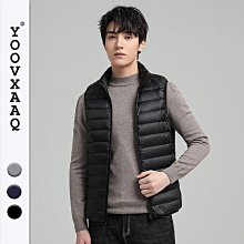 羽絨背心 馬甲背心 羽絨背心男 羽絨服男 冬季羽絨馬甲男加厚港風洋氣設計感小眾潮流百搭顯瘦馬夾無袖外套  滿599免運 歷史價格詳細信息