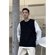 【潮人衣櫃】針織馬甲男韓版復古格子潮上衣港風寬鬆情侶套頭無袖V領無袖毛衣 歷史價格詳細信息
