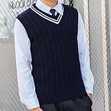 【潮人衣櫃】針織馬甲男韓版復古格子潮上衣港風寬鬆情侶套頭無袖V領無袖毛衣 歷史價格詳細信息