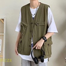 多口袋工裝馬甲男春秋季2024年新款外穿背心大碼寬松無袖防曬外套機能背心-雅怡尚品 歷史價格詳細信息