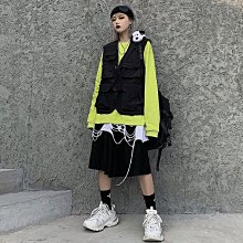 戰術機能風多口袋馬甲工裝無袖背心男馬夾寬松上衣外套外穿男女潮機能背心-雅怡尚品 歷史價格詳細信息