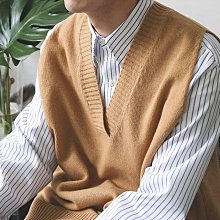 【潮人衣櫃】針織馬甲男韓版復古格子潮上衣港風寬鬆情侶套頭無袖V領無袖毛衣 歷史價格詳細信息