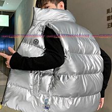 【背心外套】男士馬甲秋冬季亮面外套羽絨棉坎肩保暖背心韓版潮流外穿大碼馬夾 歷史價格詳細信息