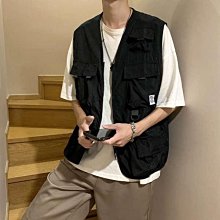 外男ins百搭春秋港風機能工裝馬甲 無袖背心多口袋潮流潮牌坎肩28395 歷史價格詳細信息