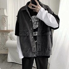 春夏新款牛仔衣夾克男士做舊破洞淺藍色水洗牛仔外套休閒男裝-潮男服飾 歷史價格詳細信息
