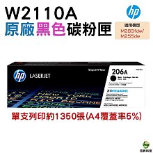 HP W2110A (206A) 黑色全新副廠碳粉匣(無晶片) M283fdw / M255dw 歷史價格詳細信息