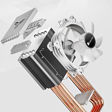 【熱賣精選】喬思伯HX6200D下壓式CPU散熱器 6熱管白色桌上型電腦靜音風冷散熱器 歷史價格詳細信息