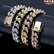 嘻哈鋯石古巴鏈戒指8mm鑲鋯石電鍍真金潮流男士戒指配飾-哈囉好物 歷史價格詳細信息