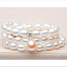 天然淡水珍珠項鍊媽媽款金鑲玉笑佛吊墜送婆婆長輩中年人母親節禮 歷史價格詳細信息