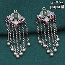 民族風流蘇耳環長款無耳洞耳夾復古純銀走秀耳墜配旗袍氣質耳飾女 歷史價格詳細信息