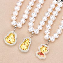 天然淡水珍珠項鍊媽媽款金鑲玉笑佛吊墜送婆婆長輩中年人母親節禮 歷史價格詳細信息