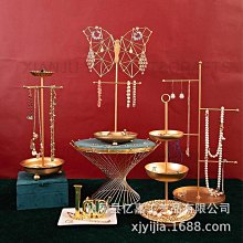 首飾展示架創意石膏櫻花粉系列高檔店鋪柜臺陳列擺件拍照展示道具~爆款 歷史價格詳細信息