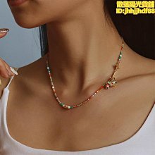 新中式天然石鈦鋼鏈條拼接項鍊女 小眾設計雙層龍紋珠串珠鎖骨鍊 金屬碎銀子脖頸鍊 中性冷淡風疊戴情侶項鏈 韓版時尚造型飾品 歷史價格詳細信息