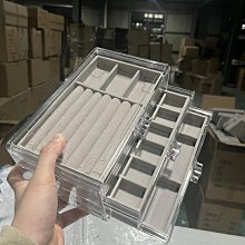透明耳環收納項鍊收納壓克力首飾盒吊掛式飾品展示盒防塵收納多分層-黑/透【AAA3618】 歷史價格詳細信息