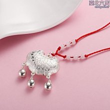 999純銀男女寶寶手繩牛年本命年十二生肖虎情侶鈴鐺手錬紅繩腳鍊選免運 歷史價格詳細信息