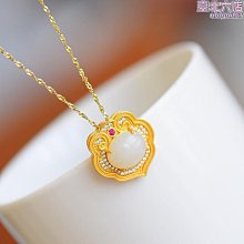 如意平安鎖s925純銀白玉髓項飾復古輕奢感項鍊女小眾簡約百搭 歷史價格詳細信息