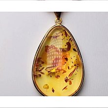 天然蟲珀吊墜（閒魚優品）天然波羅的海蟲珀掛件，重6.1克，兩只飛蟲，清晰完整。可免費打孔，贈掛件繩。本品經閒魚優品驗貨，一物一證，真品保證， 歷史價格詳細信息