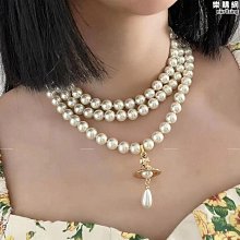 西太后立體鑲鑽土星短版珍珠水滴吊墜耳環耳飾小眾設計感輕奢高級女耳環 歷史價格詳細信息