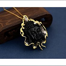 佛像吊墜項鍊 黑曜石大日如來佛釋迦佛頭項鍊 摩尼吊墜男女本命飾品吊飾 歷史價格詳細信息