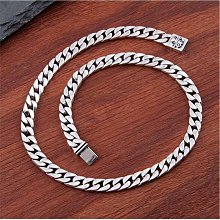 古巴鏈項鏈男士925純銀男款潮ins嘻哈百搭生日禮物送男友 歷史價格詳細信息