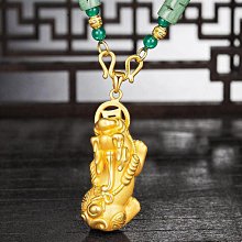 翡翠貔貅吊墜男辣飄綠花天然A貨真品  冰種玉貔貅黃加綠翡翠玉吊墜 歷史價格詳細信息