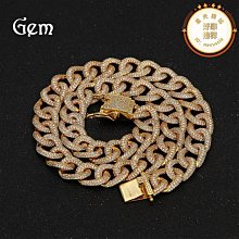 嘻哈鋯石古巴鏈戒指8mm鑲鋯石電鍍真金潮流男士戒指配飾-哈囉好物 歷史價格詳細信息