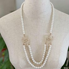 新上架熱銷CHA 香 純手工編織金屬字母珍珠腰鏈 腰帶 大牌同款包包首飾鞋 歷史價格詳細信息