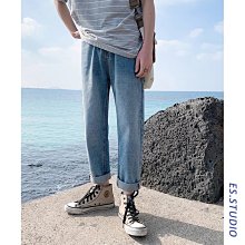 下殺-香港春夏季休閒直筒褲子男新正韓寬松百搭九分褲潮流i新品ns學生牛仔褲 歷史價格詳細信息